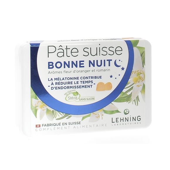 Pâte suisse bonne nuit Lehning - boite de 40 pastilles