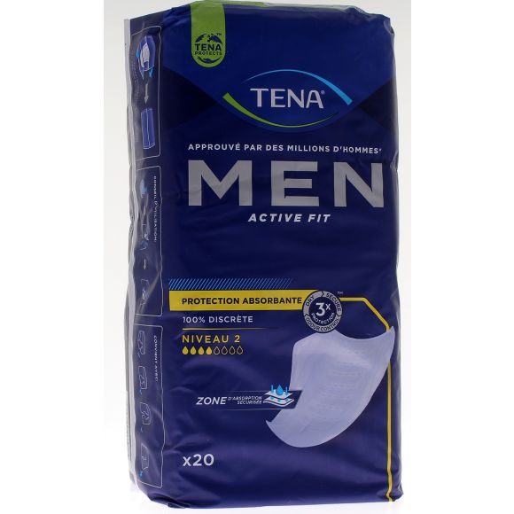 Protection absorbante pour hommes niveau 2 Tena - 20 serviettes
