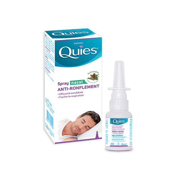 Anti-ronflement spray nasal pin-eucalyptus Quies - spray de 15 ml