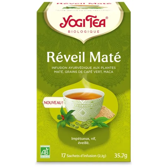 Réveil Maté Bio Yogi Tea - boite de 17 sachets
