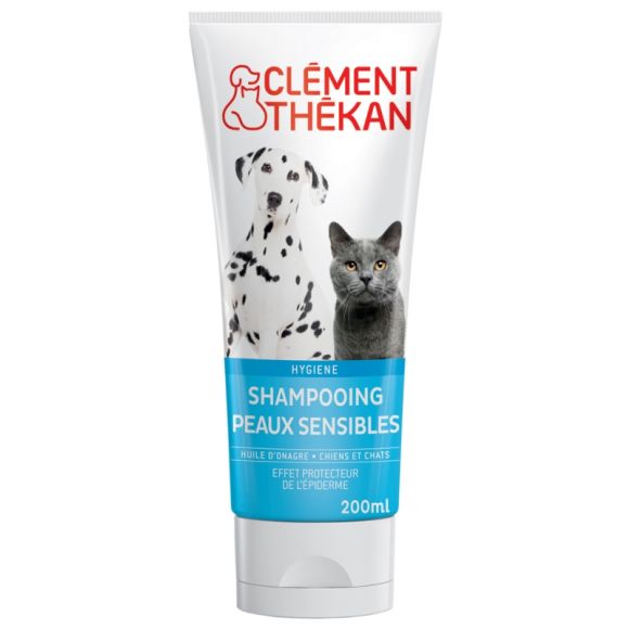 Shampoing peaux sensibles chiens et chats Clément Thékan - tube de 200 ml