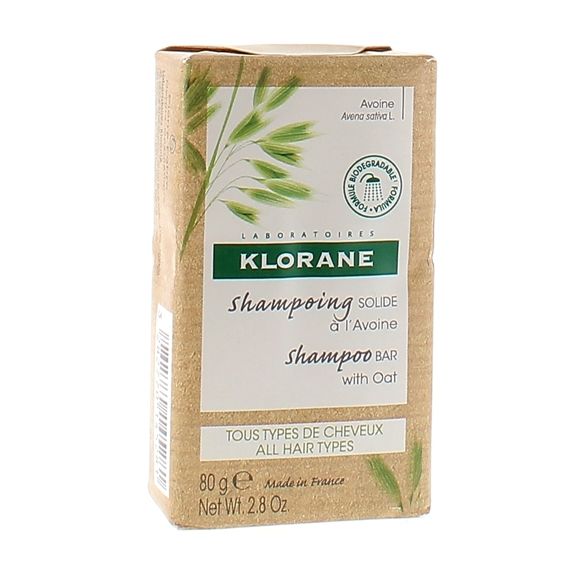 Shampoing solide à l'avoine Klorane - pain de 80 g