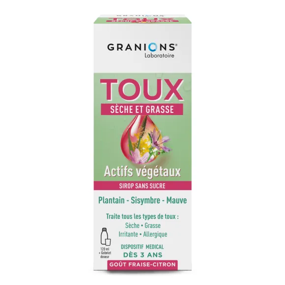 Sirop toux sèche et grasse Granions - flacon de 120ml