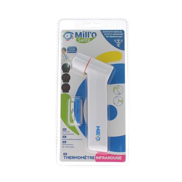 Thermomètre infrarouge sans contact frontal et auriculaire Mill'O - un thermomètre