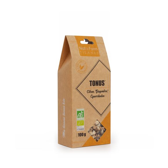 Tisane Tonus Citron, Gingembre, Cynorrhodon Nat & Form - sachet de 100 g
