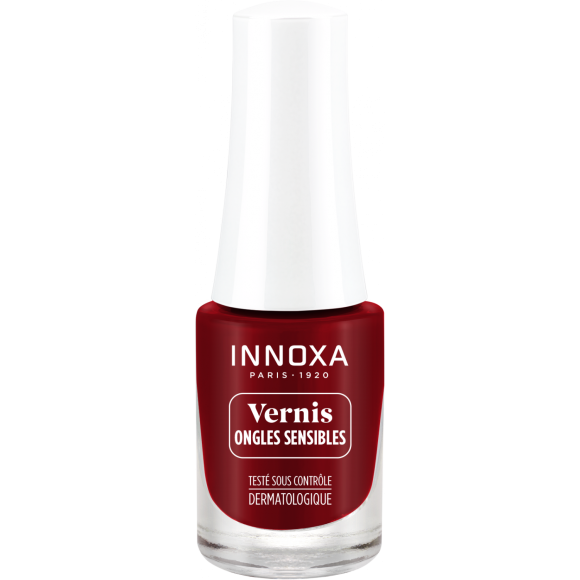 Vernis à ongles hypoallergénique rouge couture 401 Innoxa - flacon de 5 ml