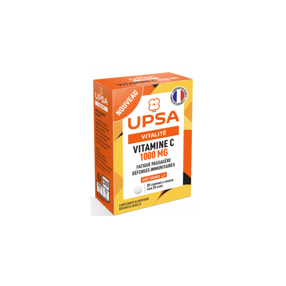 Vitalité Vitamine C 1000 mg UPSA - boîte de 20 comprimés