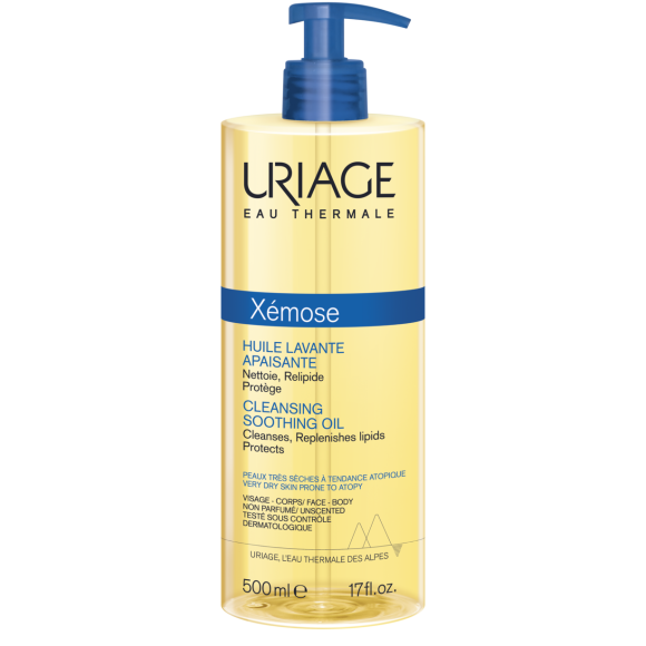 Xémose huile lavante apaisante Uriage - flacon pompe de 500ml