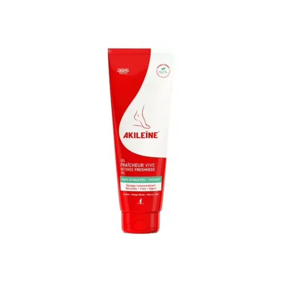 Gel fraîcheur vive pieds échauffés et fatigués Akileïne - tube de 125ml