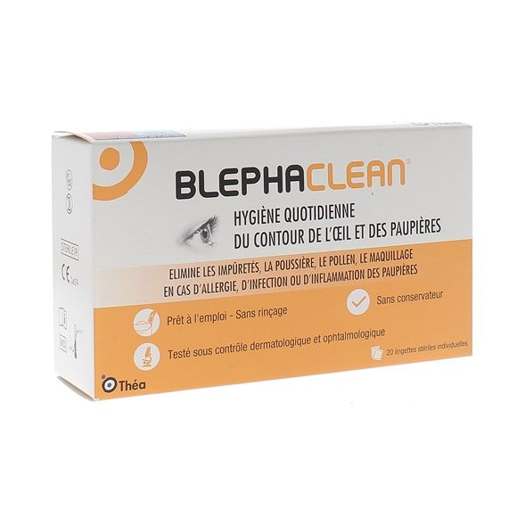 Blephaclean hygiène des paupières - boite de 20 compresses