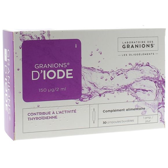 Granions d'iode ampoule buvable - boite de 30 ampoules