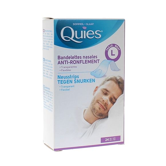 Anti-ronflement bandelette nasale taille L Quies - boite de 24 bandelettes