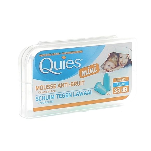 Protections auditives en mousse Quies - 3 paires